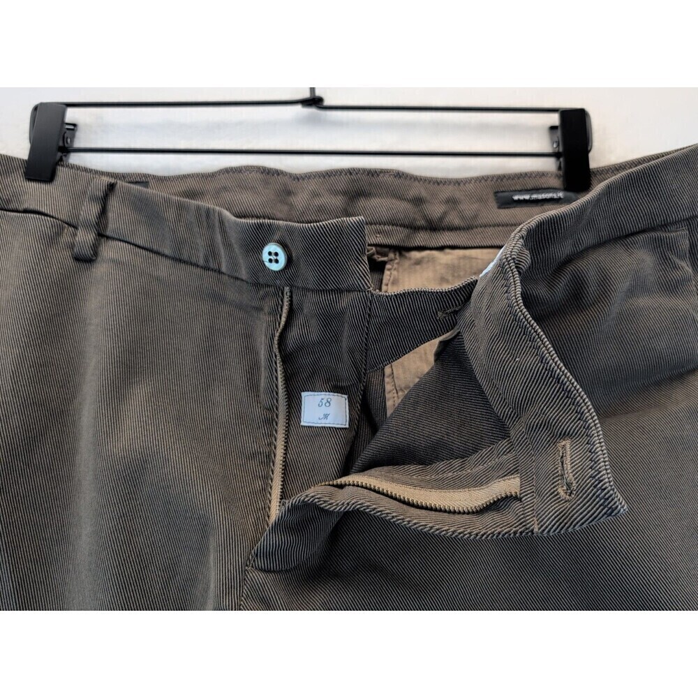 MASON'S New York Regular Fit Flat Front Stretch Cotton Pants Mens Sz 58/42 Brown - Picture 9 of 16